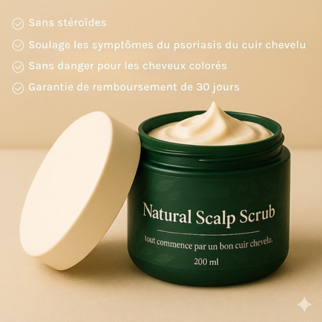 ScalpLisse™ Gommage naturel pour le cuir chevelu | Soulage le psoriasis du cuir chevelu en seulement 7 jours