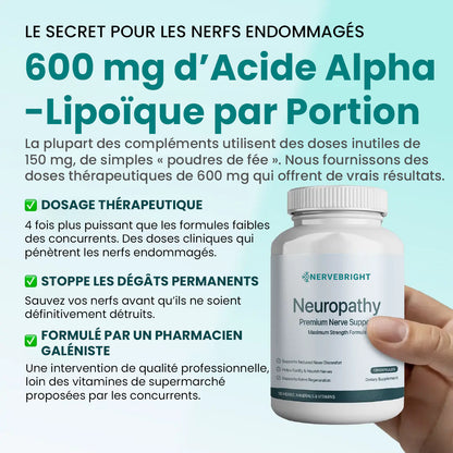 NerveBright™ Soutien Nerveux | Dites adieu aux brûlures et aux engourdissements nerveux en seulement 3 jours !