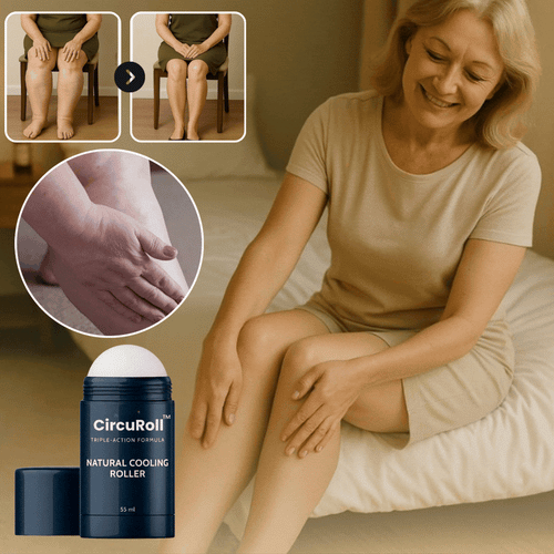 CircuRoll™ Rouleau de massage rafraîchissant naturel pour les jambes | Soulage les jambes lourdes et gonflées de 94 % en seulement 3 jours !