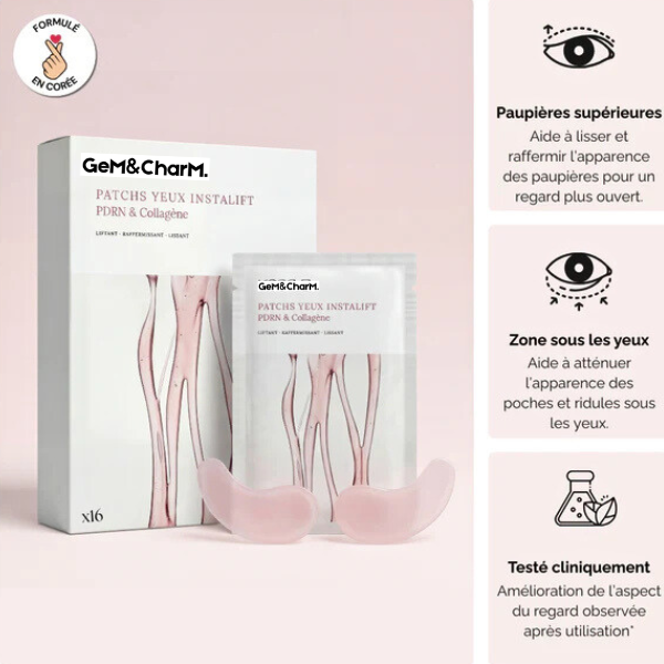 Gem&charm - Patchs Yeux InstaLift au PDRN & Collagène